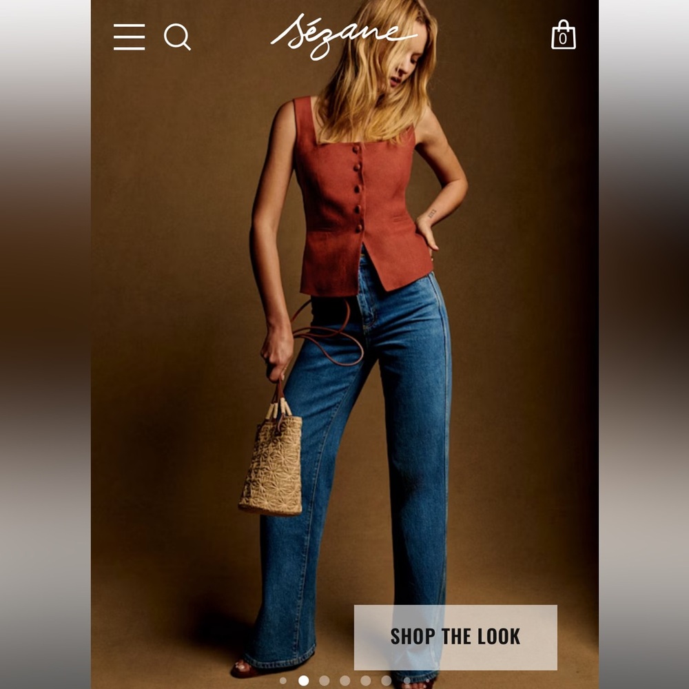 Sezane Zelinda Blouse Chestnut